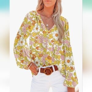 ⭐️40% Off⭐️ Retro Floral Boho Blouse